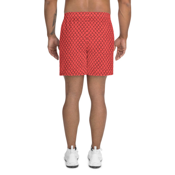 Pickleball Net in Sunburn Men's Athletic Long Shorts