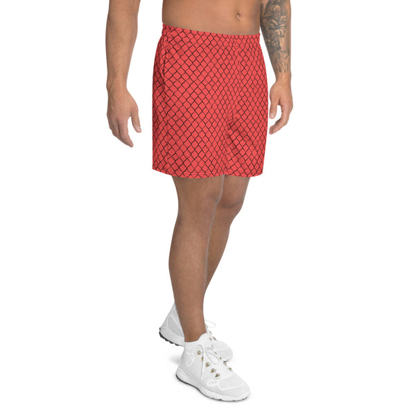 Pickleball Net in Sunburn Men's Athletic Long Shorts