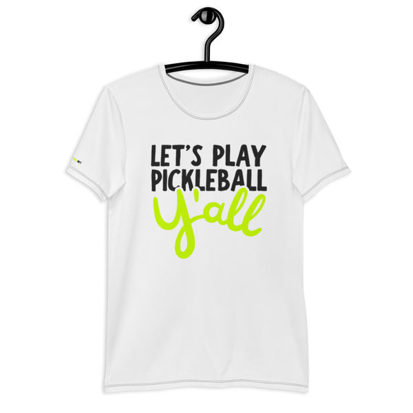 Let's Play Pickleball Y'all Athletic T-Shirt (Men)