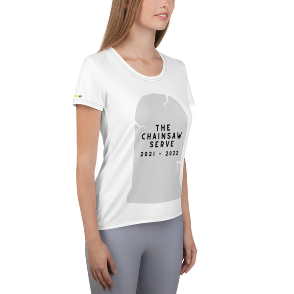 RIP Chainsaw Serve Women's Athletic T-shirt