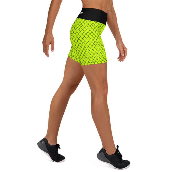 Baby Got Backhand Yoga Shorts in Pickle