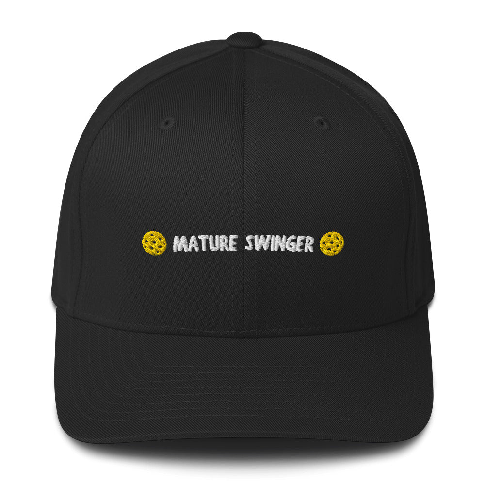 Mature Swinger | Structured Twill Cap | Pun With Pickleball